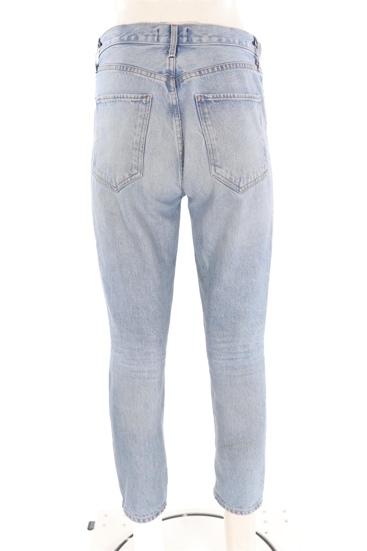 AGOLDE BLUE HIGH RISE STRAIGHT LEG JEANS W27 UK 8-10