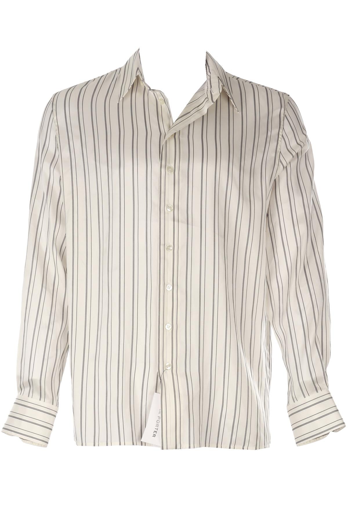 WHITE MEN'S SILK SHIRT