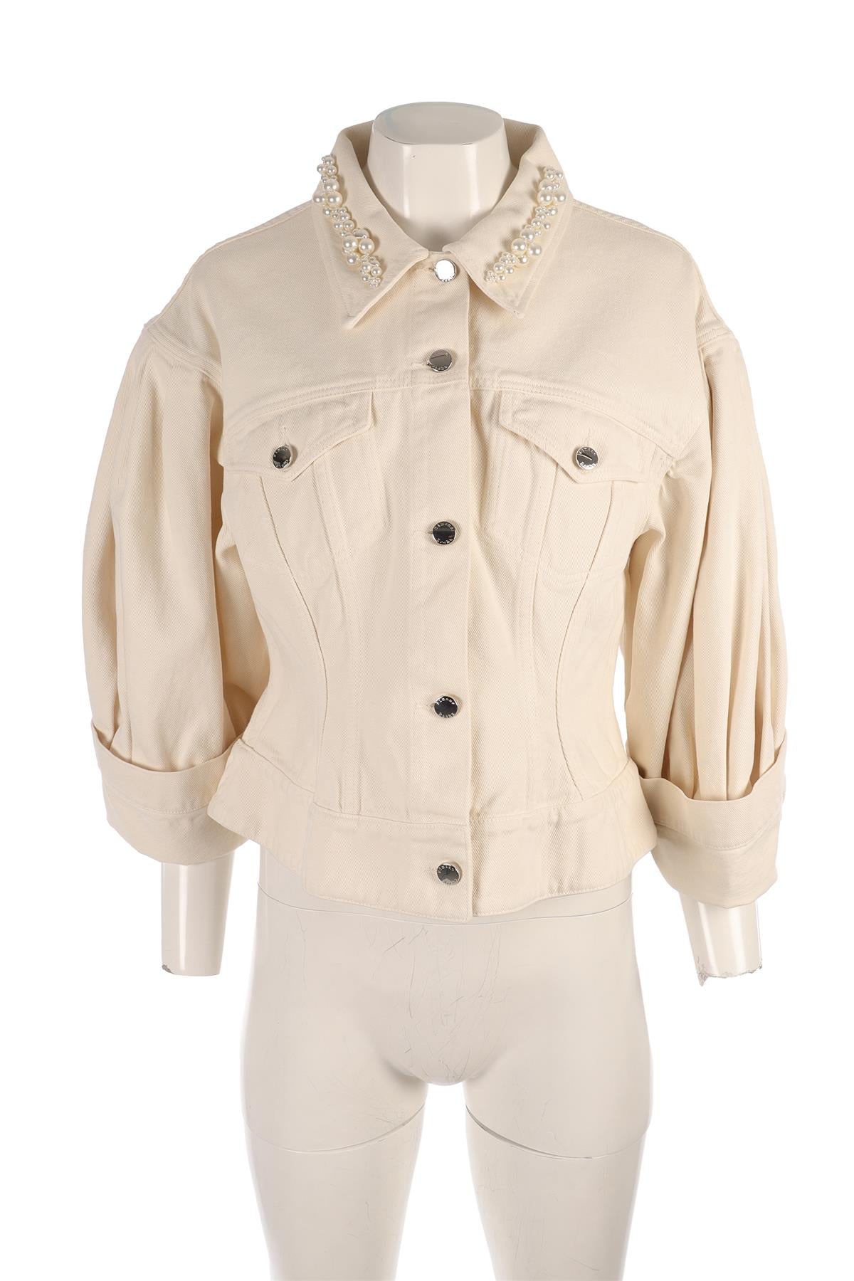 SIMONE ROCHA CREAM DENIM JACKET UK 12