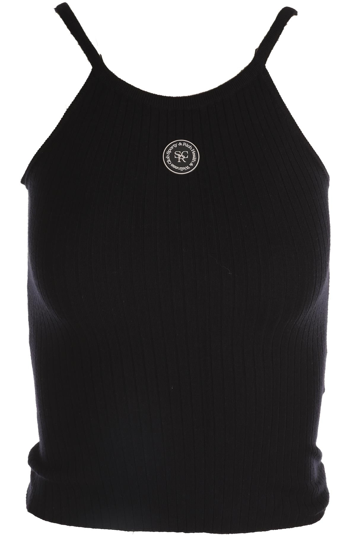 SPORTY & RICH NAVY JERSEY TOP SMALL