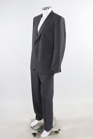 BRONI SUPER150S GREY MEN'S WOOL TWO PIECE SUIT IT 46 UK/US 36