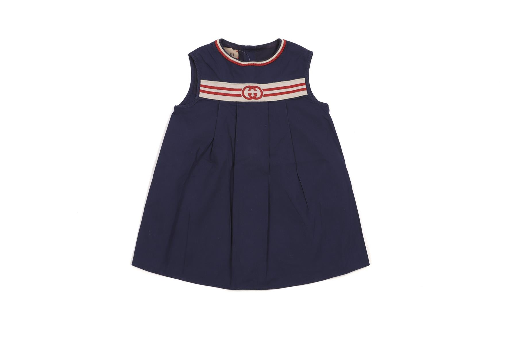 GUCCI NAVY BABY GIRLS DRESS 12-18 MONTHS