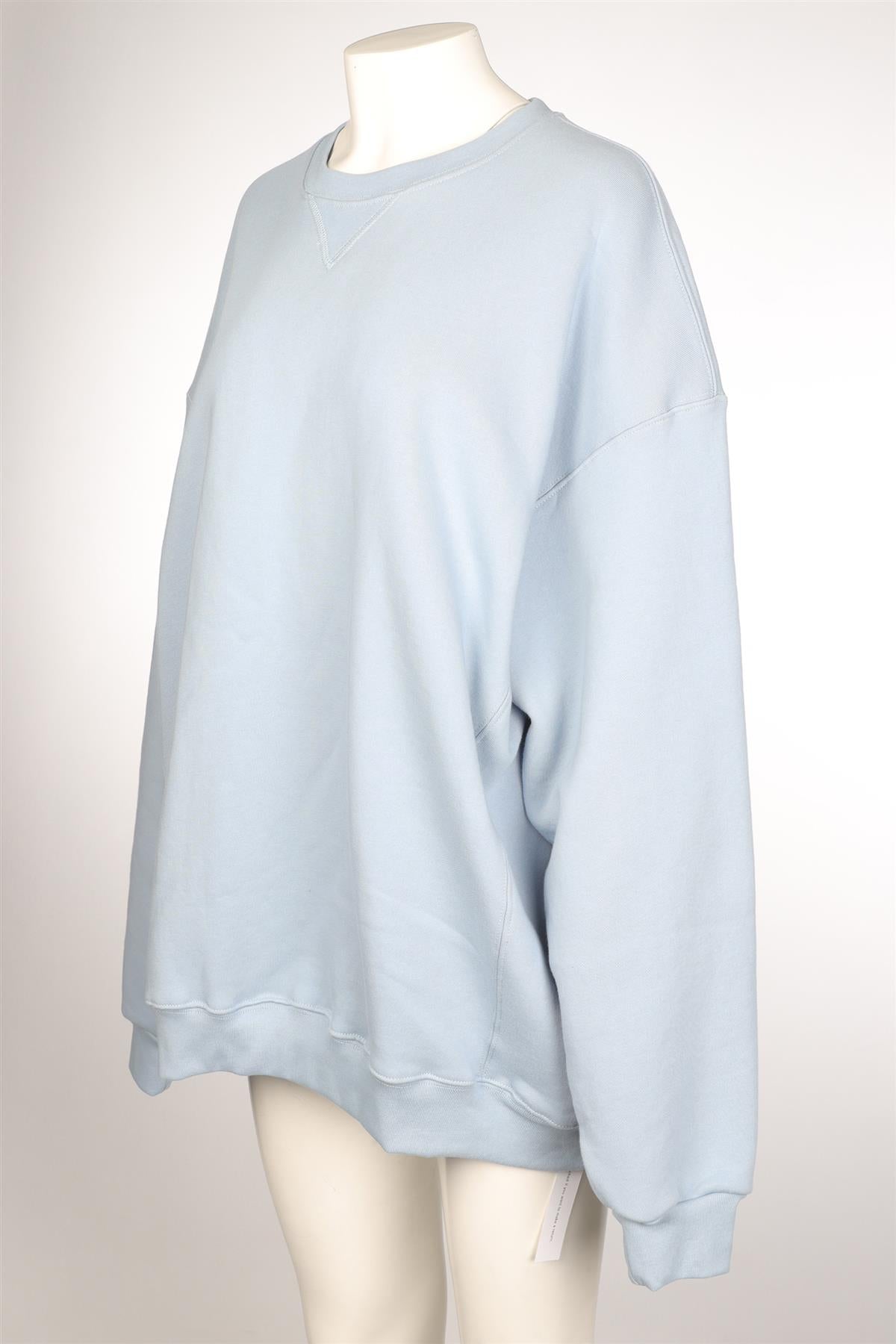 REFORMATION BLUE COTTON SWEATSHIRT MEDIUM