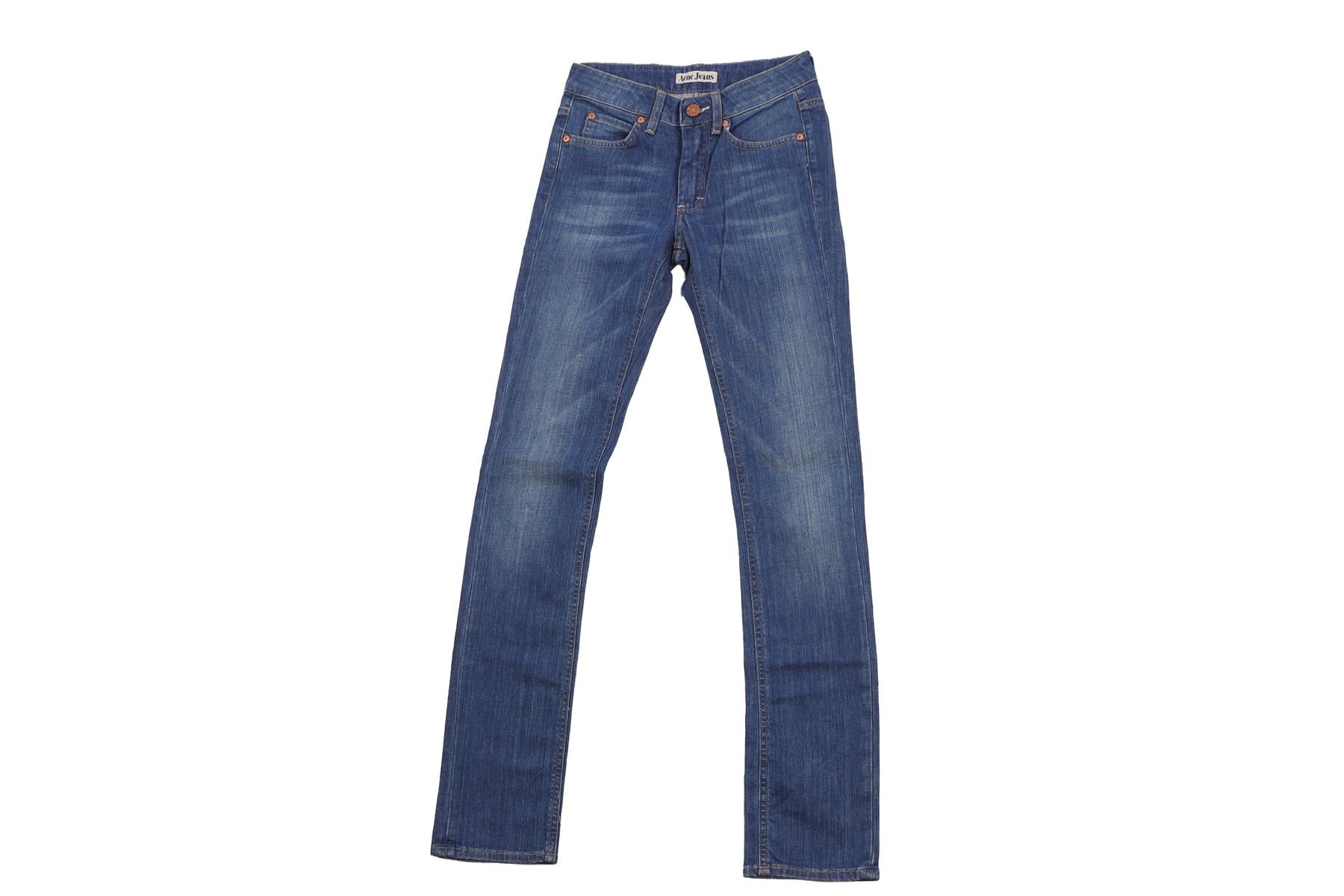 ACNE JEANS BLUE MID RISE SKINNY JEANS W25 UK 6-8