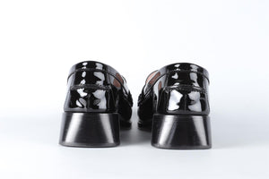 ROGER VIVIER BLACK PATENT LEATHER LOAFERS EU 38 UK 5 US 8