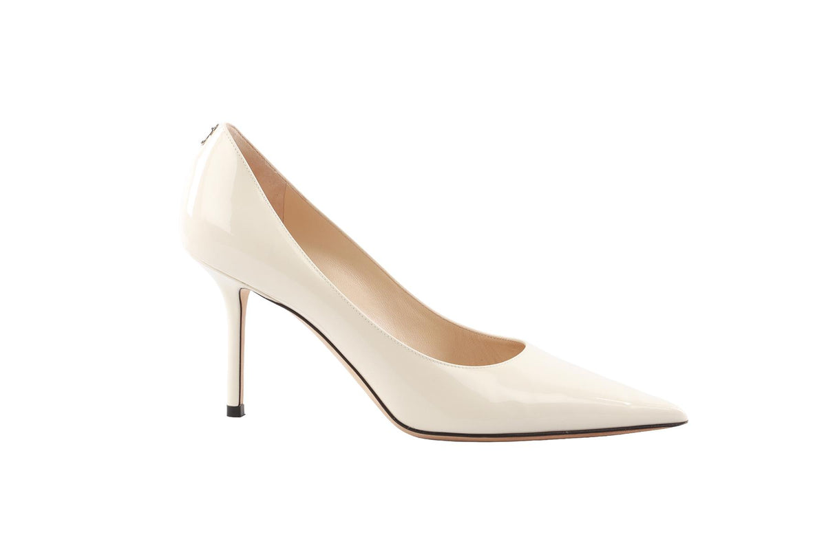 IVORY PATENT LEATHER PUMPS