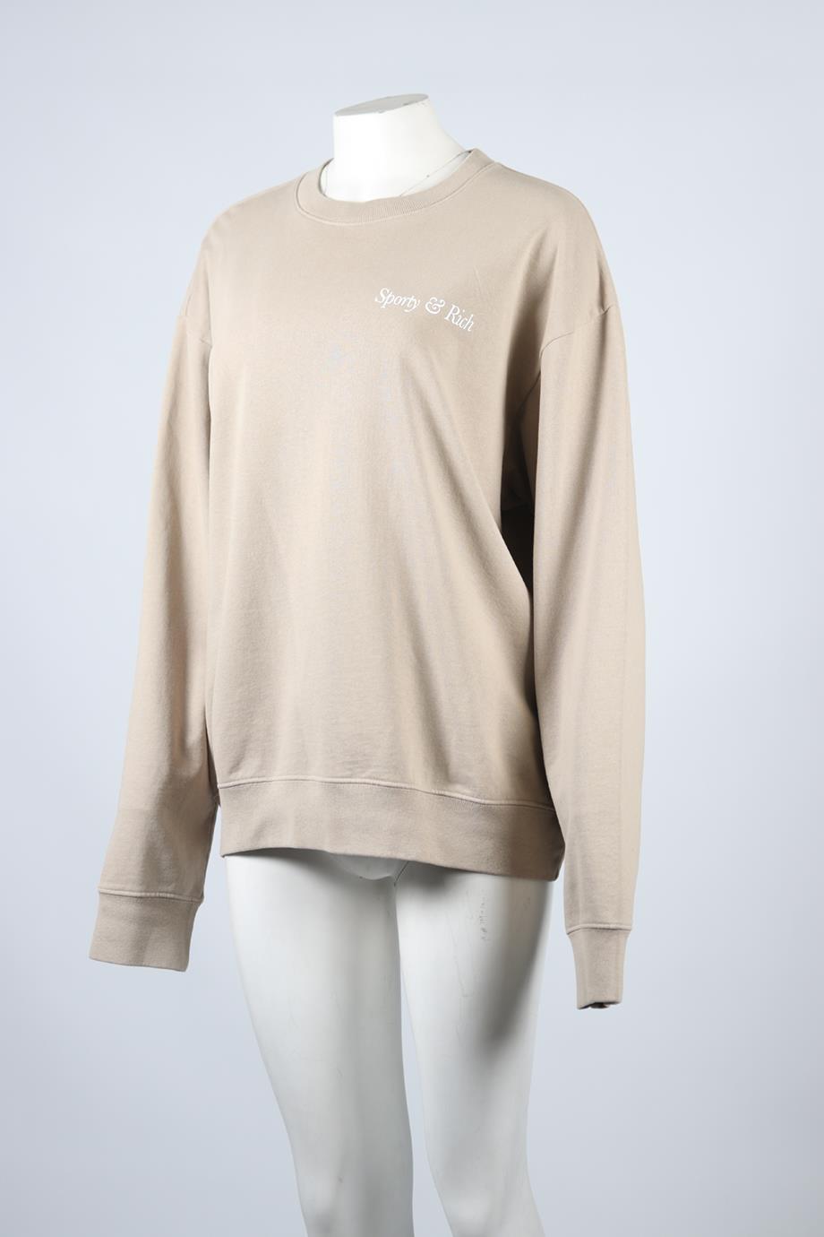 SPORTY & RICH COTTON SWEATSHIRT MEDIUM