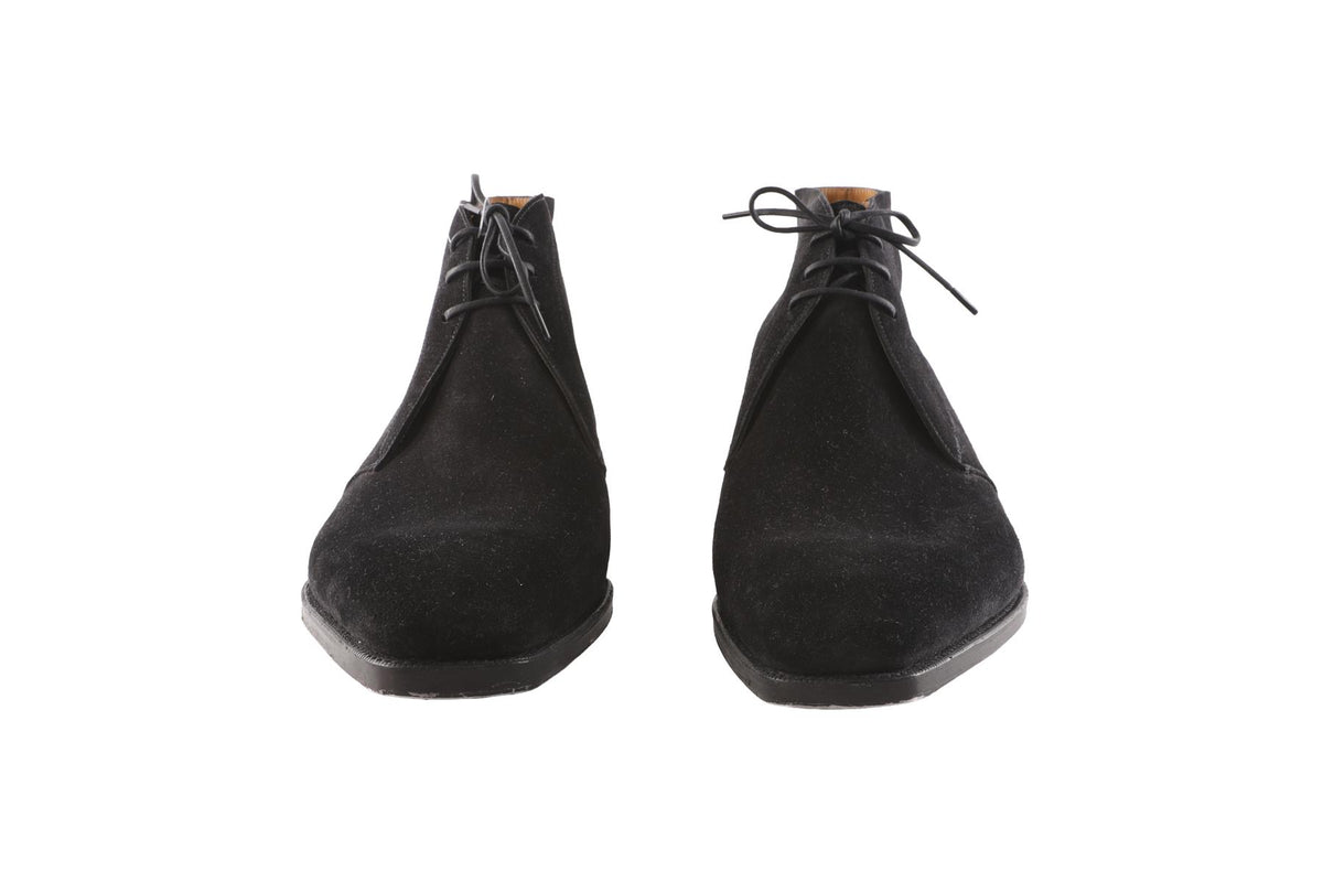 GAZIANO & GIRLING BLACK MEN'S SUEDE ANKLE BOOTS UK 8 EU 42 US 9