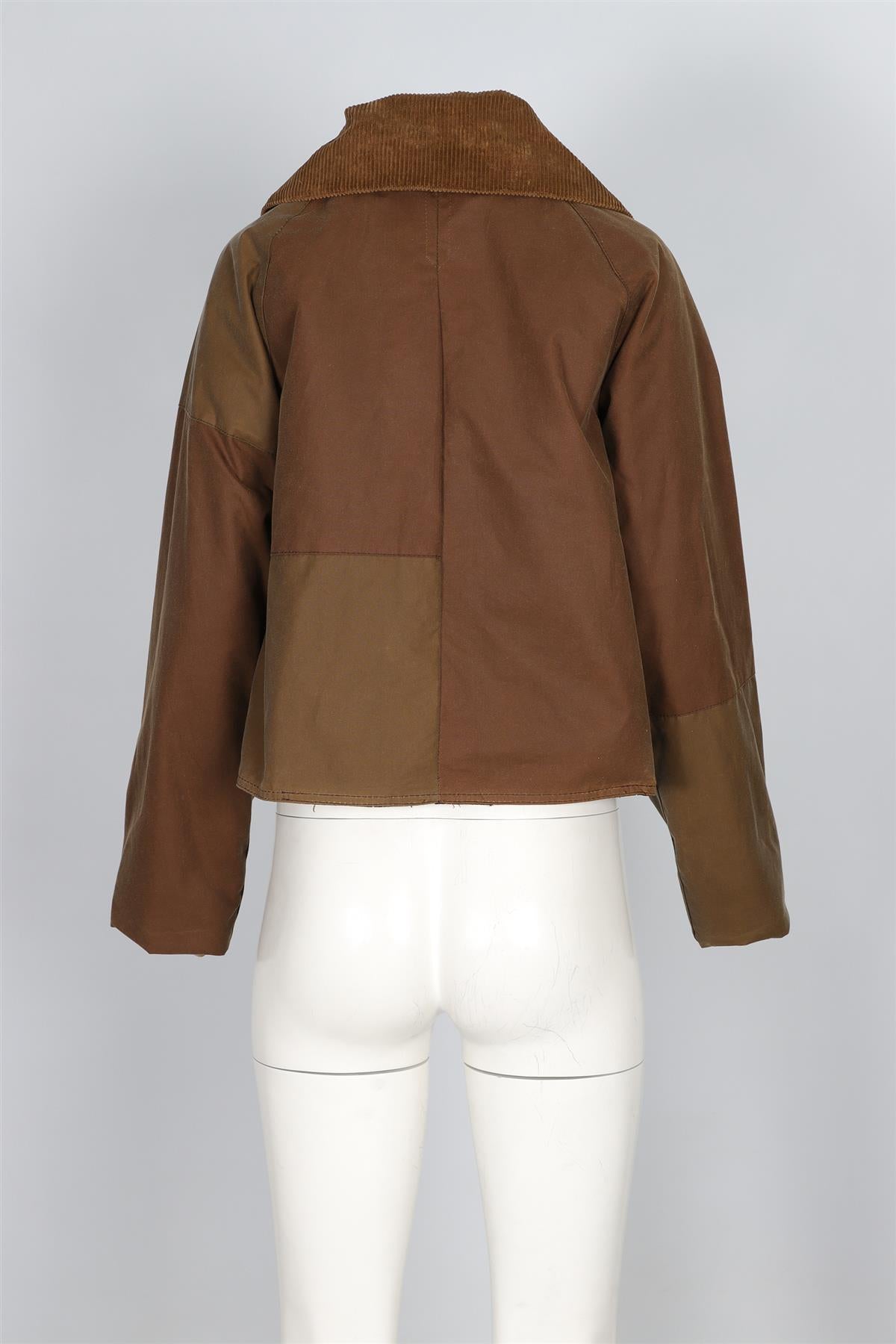 GANNI + BARBOUR BROWN COTTON JACKET UK 6 US 2