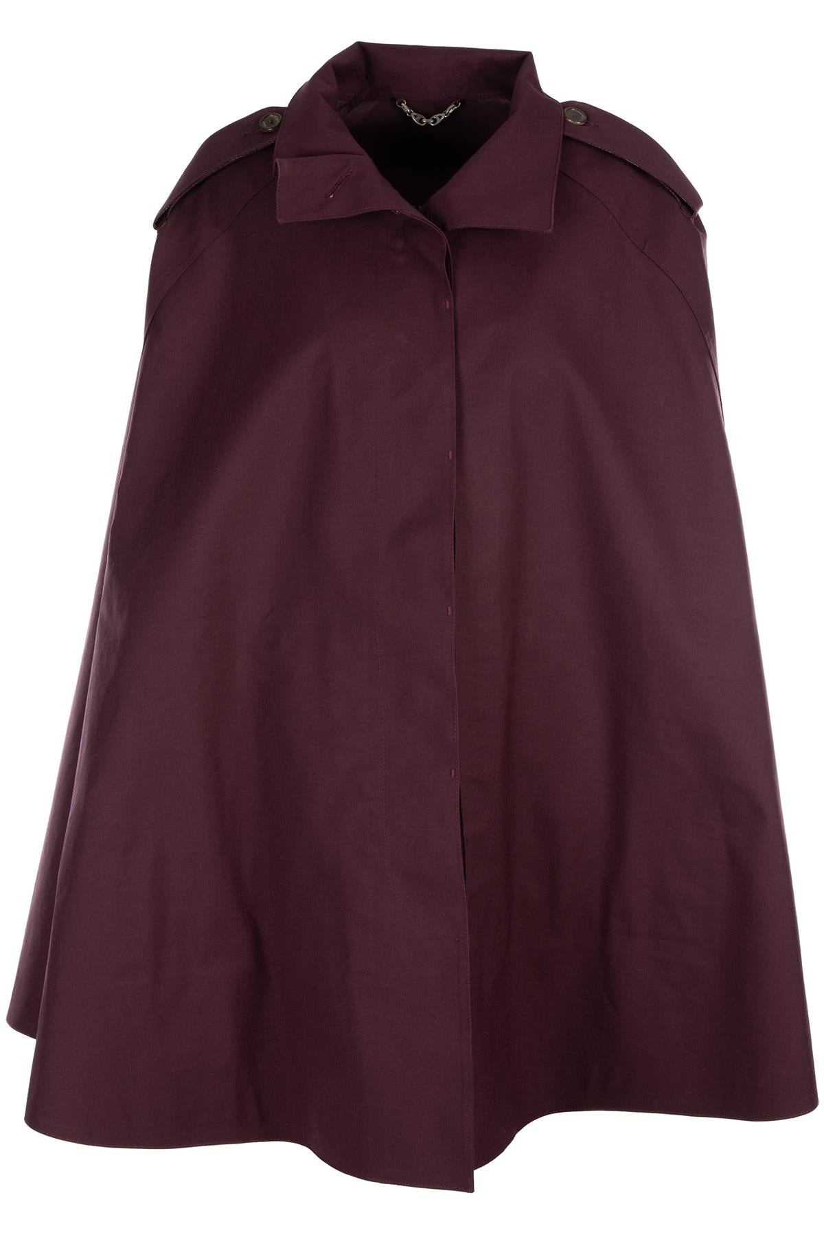 ASPREY PURPLE COTTON CAPE IT 42 UK 10
