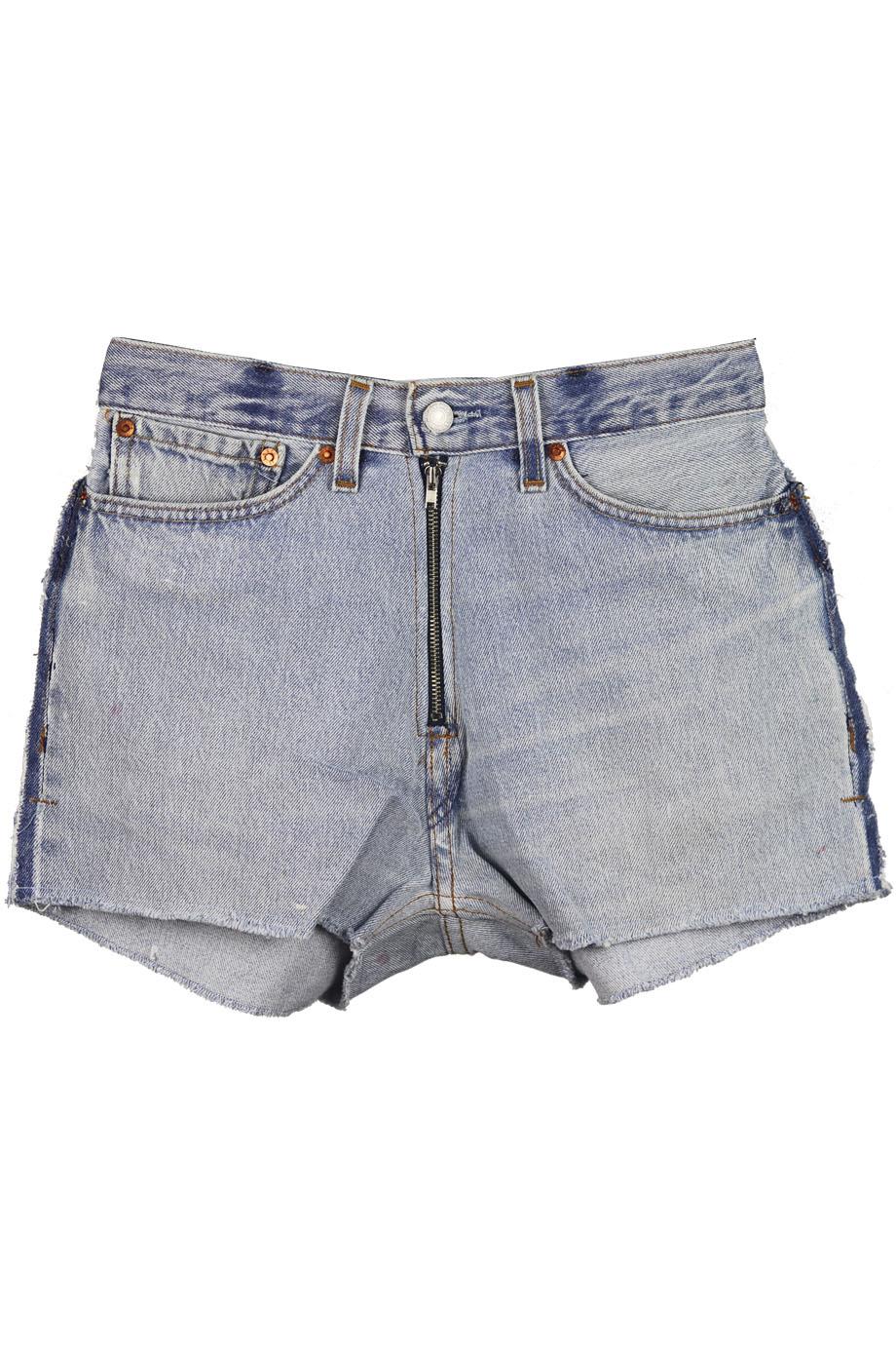 RE/DONE DISTRESSED HIGH WAISTED DENIM SHORTS W24 UK 6
