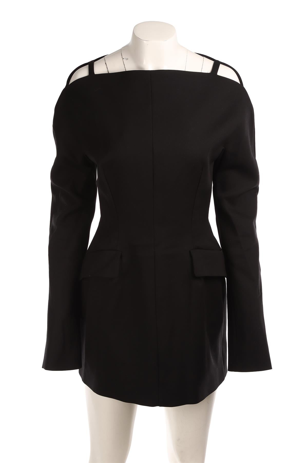 SPORTMAX BLACK CREPE MINI DRESS