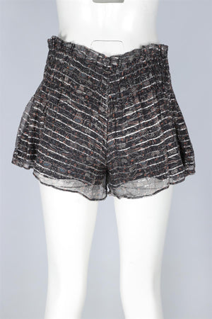 ISABEL MARANT GREY SILK SHORTS UK 6