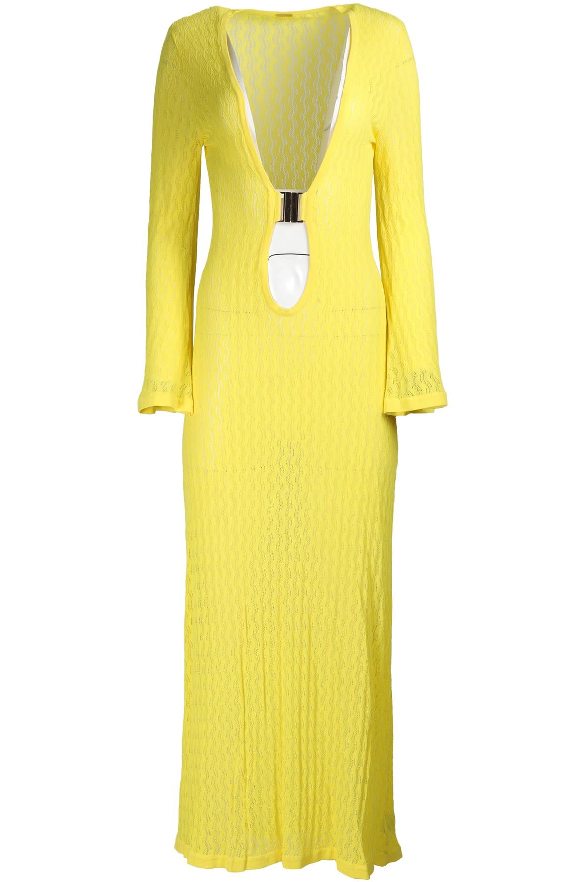 DODO BAR OR YELLOW KNIT MAXI DRESS IT 40 UK 8