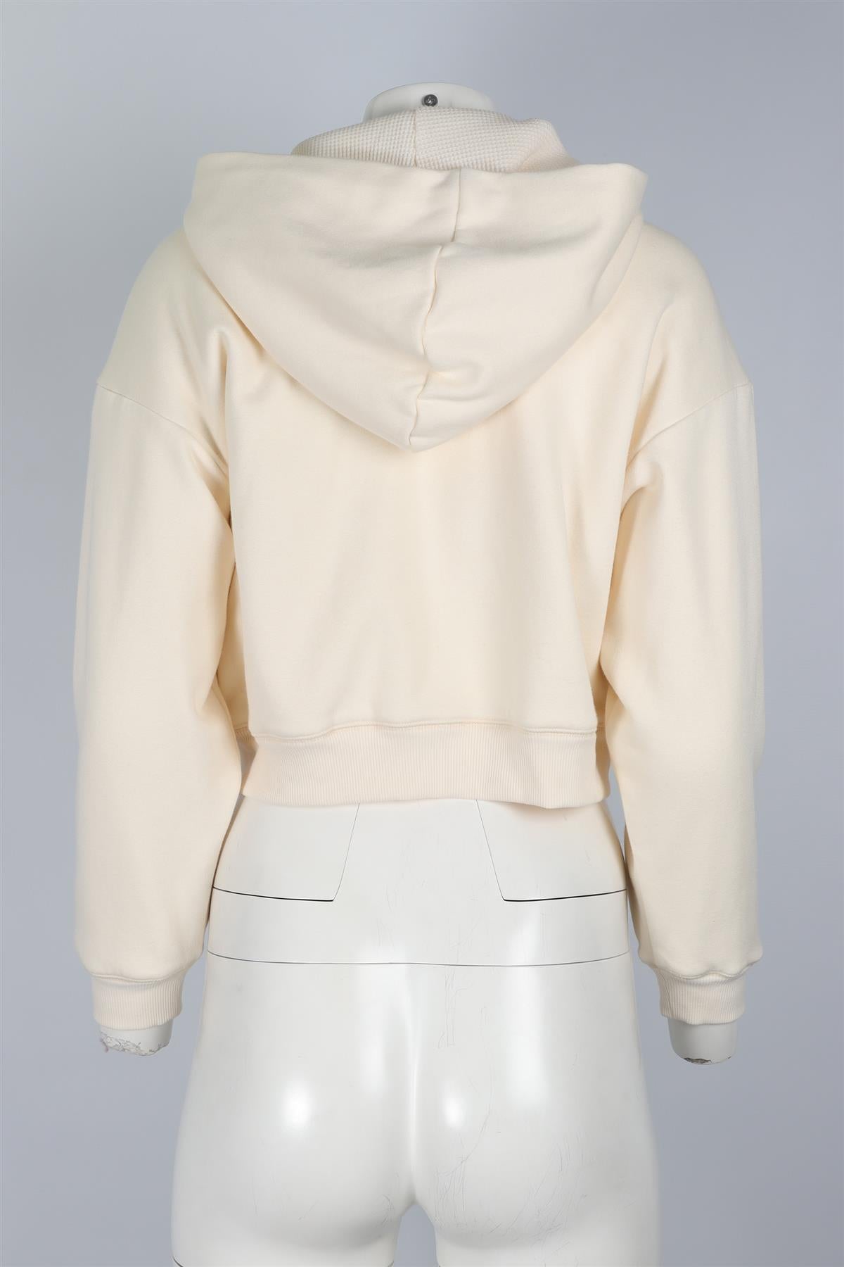 SKIMS CREAM COTTON HOODIE MEDIUM