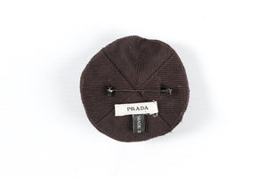 PRADA BROWN CRYSTAL BROOCH