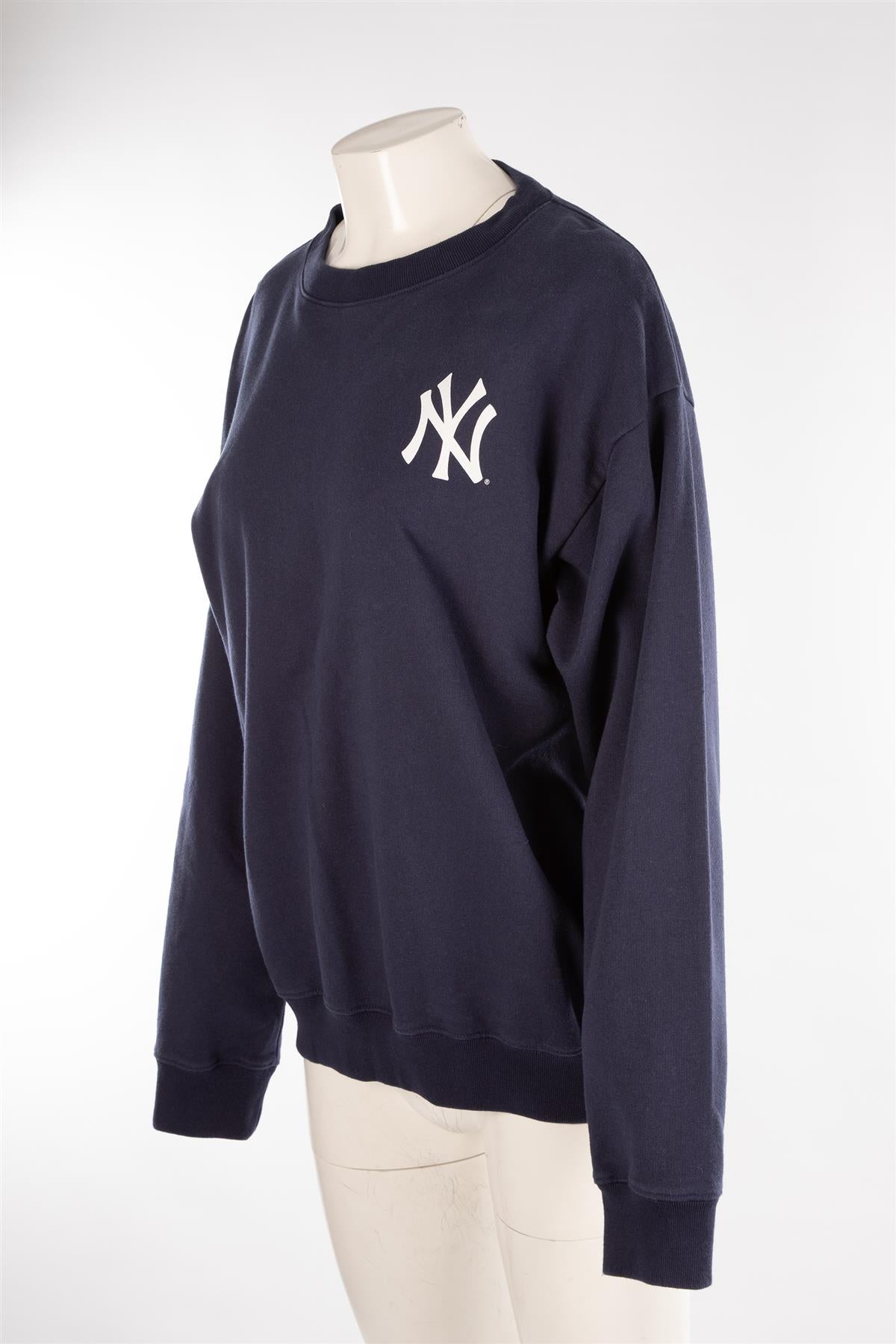 SPORTY & RICH + YANKEES NAVY COTTON SWEATSHIRT MEDIUM