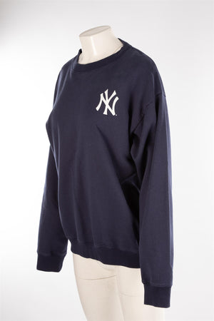 SPORTY & RICH + YANKEES NAVY COTTON SWEATSHIRT MEDIUM