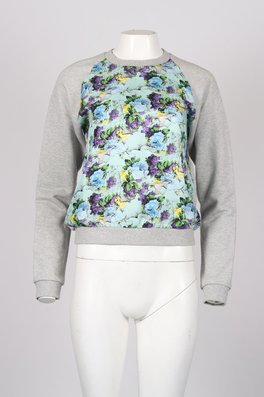 MSGM SILK AND COTTON BLEND SWEATSHIRT SMALL