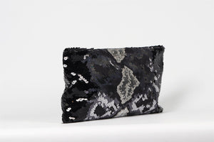 MIU MIU SEQUIN AND SATIN CLUTCH