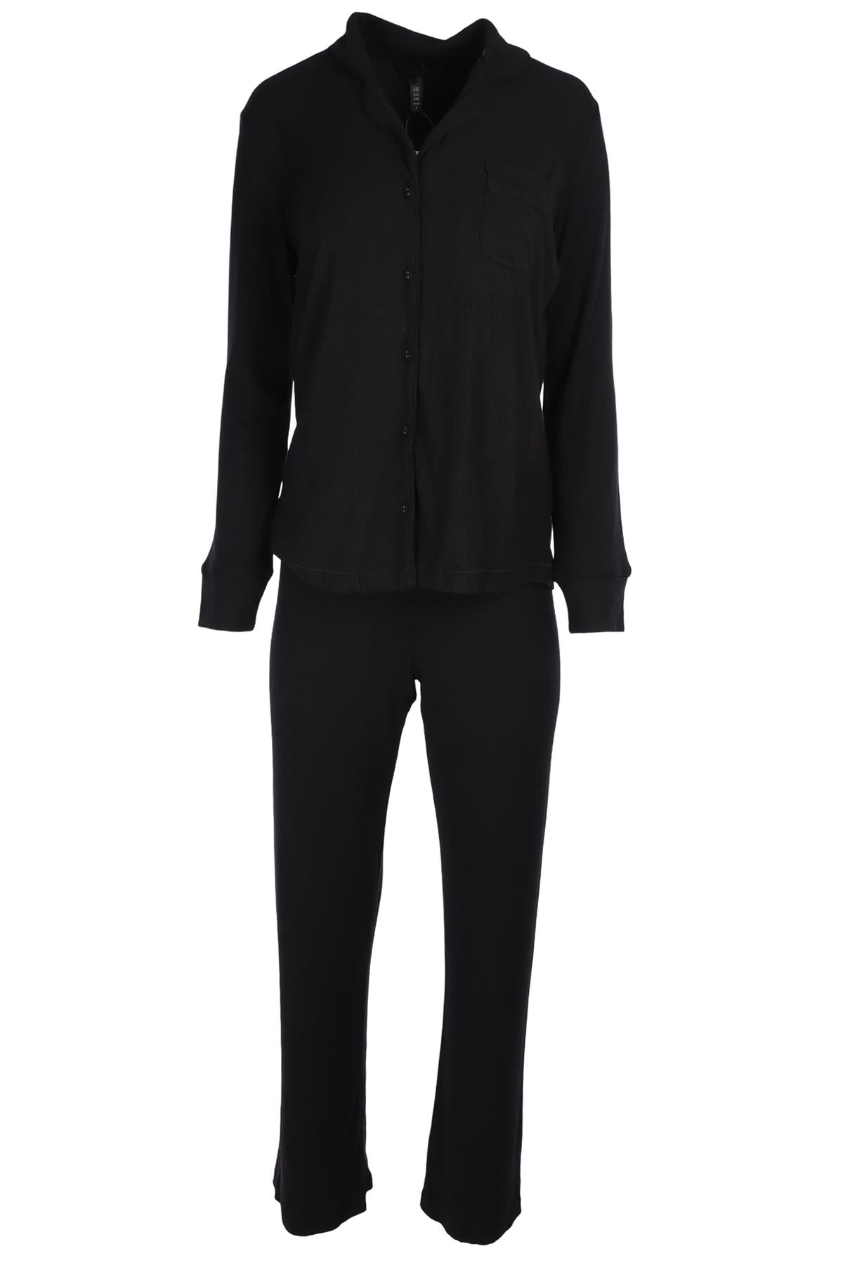 SKIMS BLACK PYJAMA SET SMALL