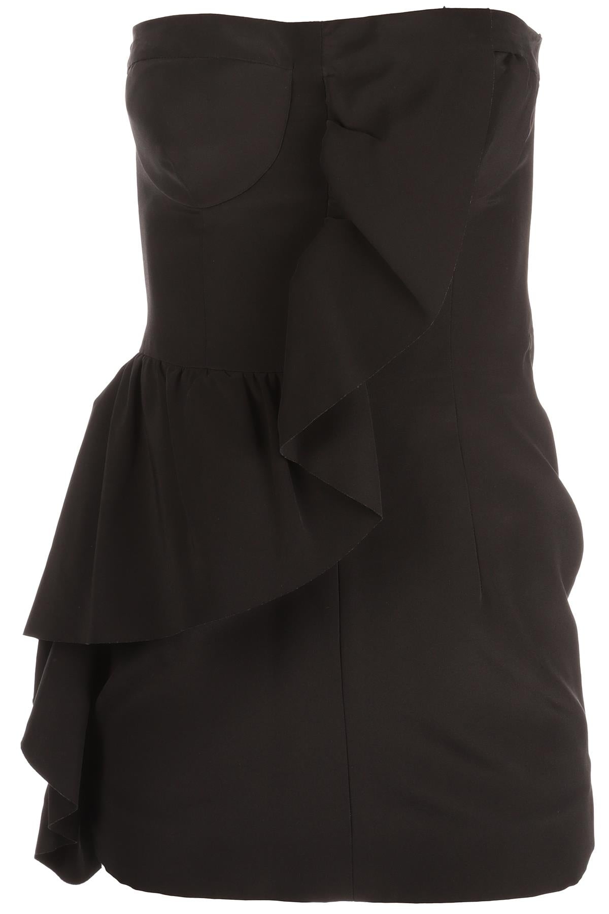 MIU MIU BLACK SILK MINI DRESS IT 40 UK 8