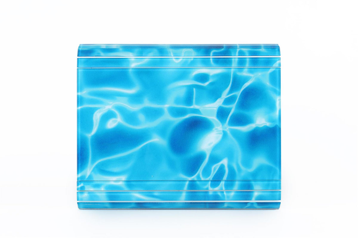 JIMMY CHOO BLUE CANDY ACRYLIC CLUTCH