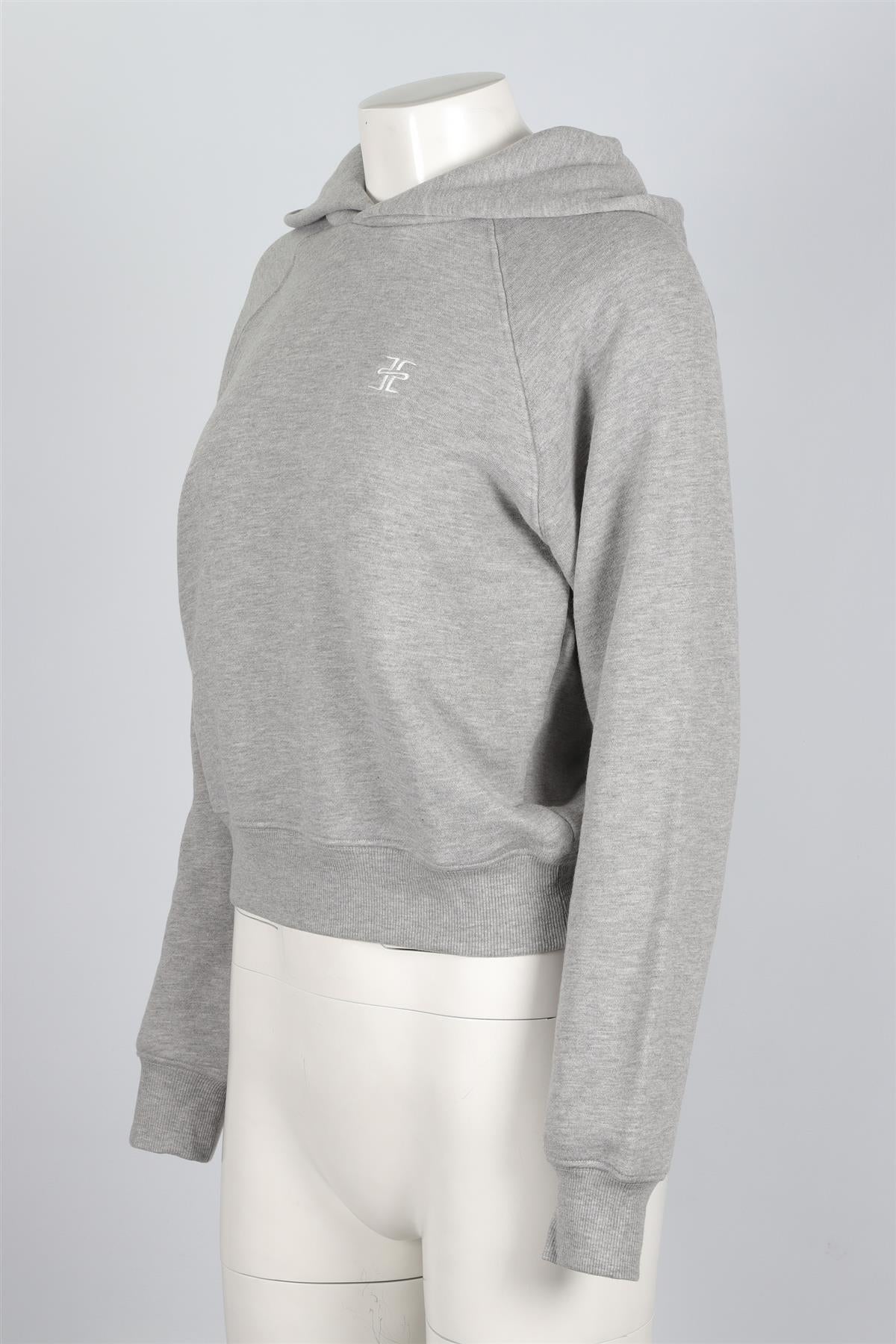 ETERNE GREY COTTON HOODIE MEDIUM