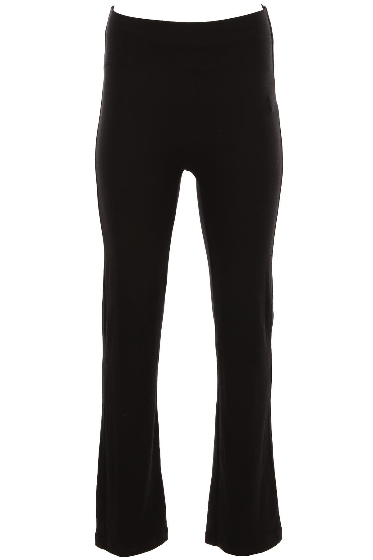 LESET BLACK JERSEY STRAIGHT LEG PANTS SMALL