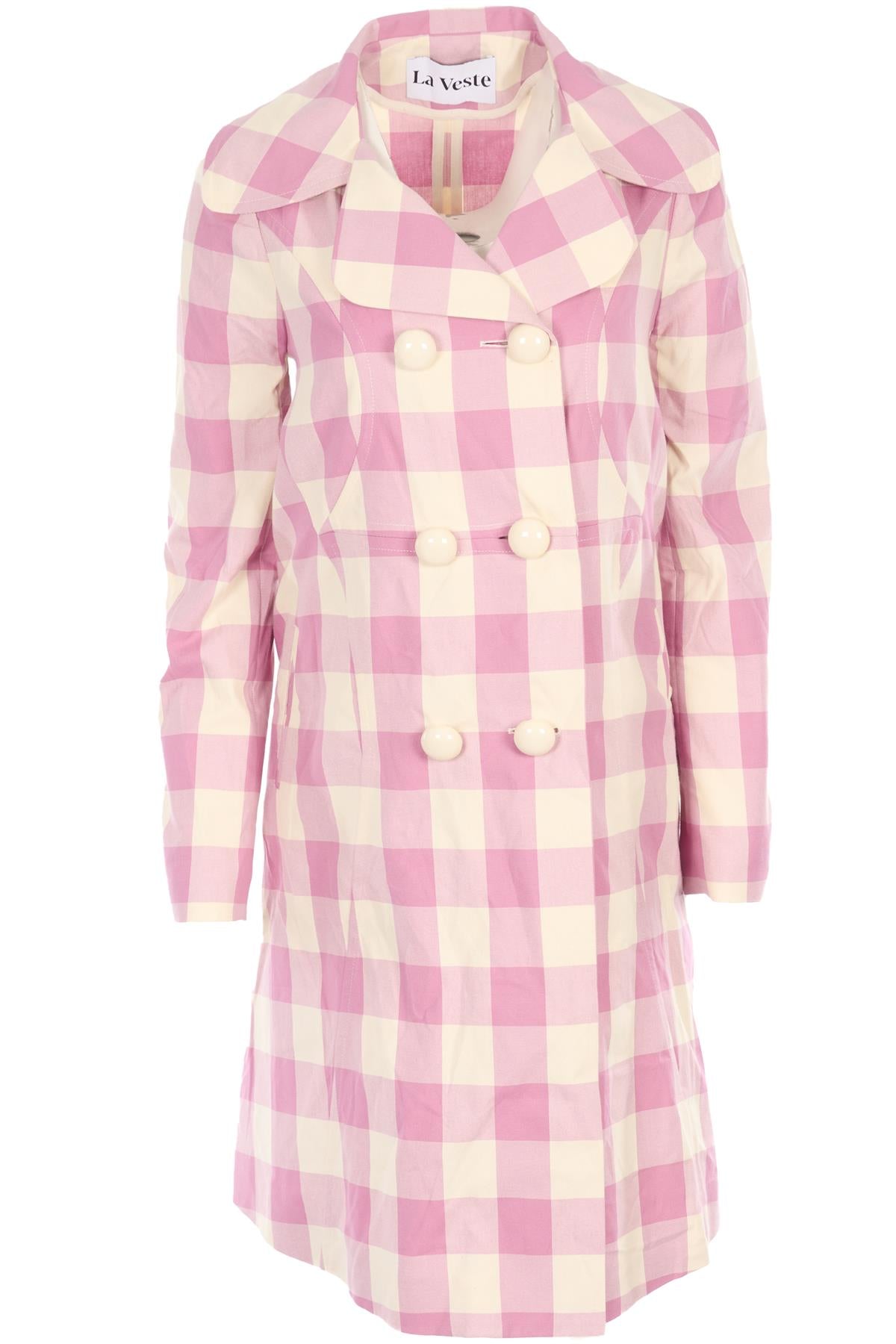 LA VESTE PINK COTTON COAT MEDIUM