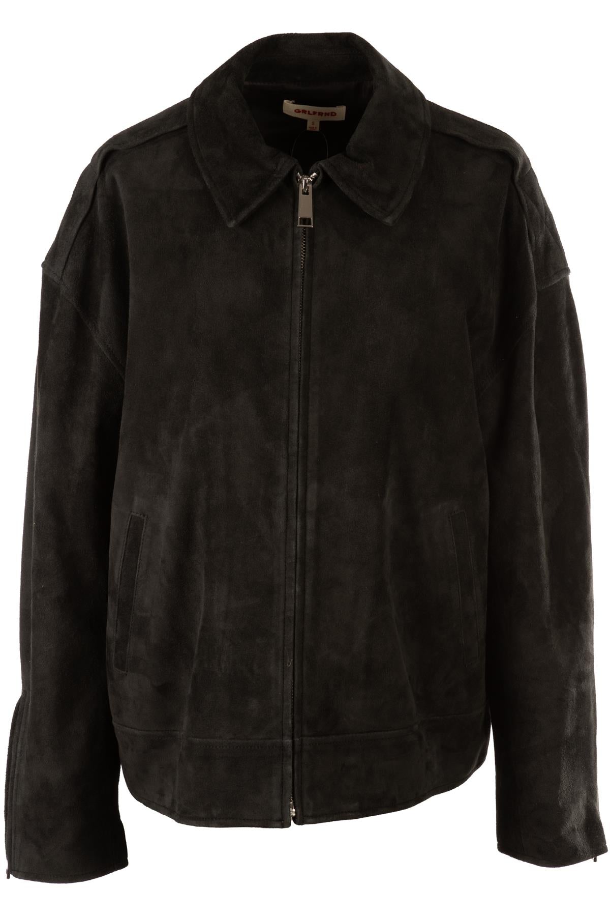 GRLFRND BLACK SUEDE JACKET SMALL