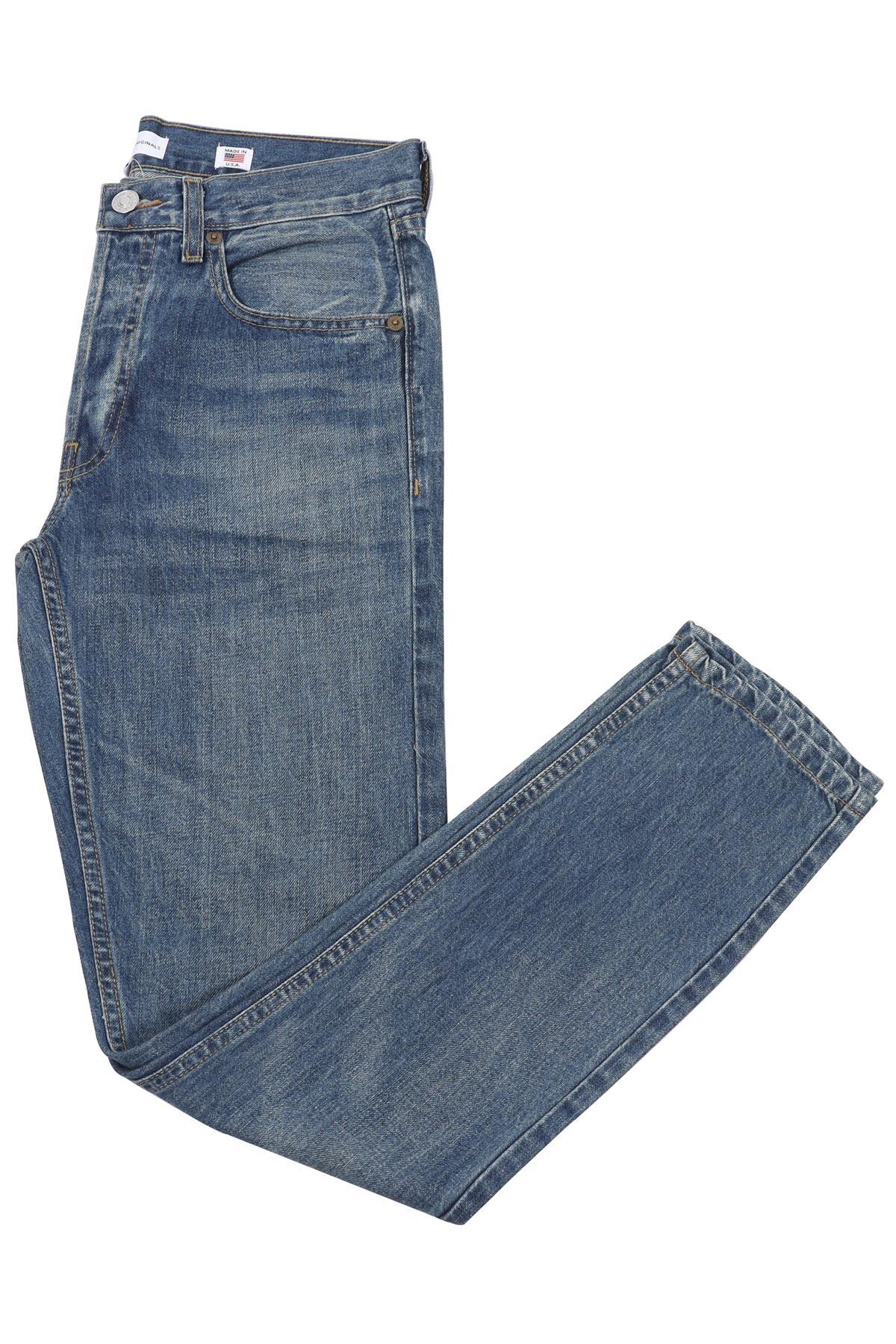 RE/DONE BLUE HIGH RISE STRAIGHT LEG JEANS W27 UK 8-10