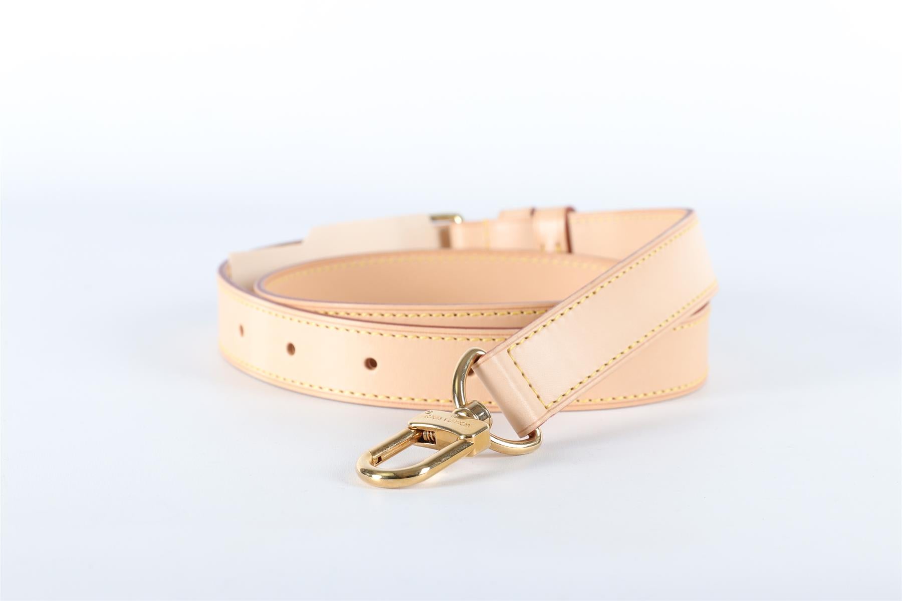 LOUIS VUITTON BEIGE LEATHER SHOULDER STRAP