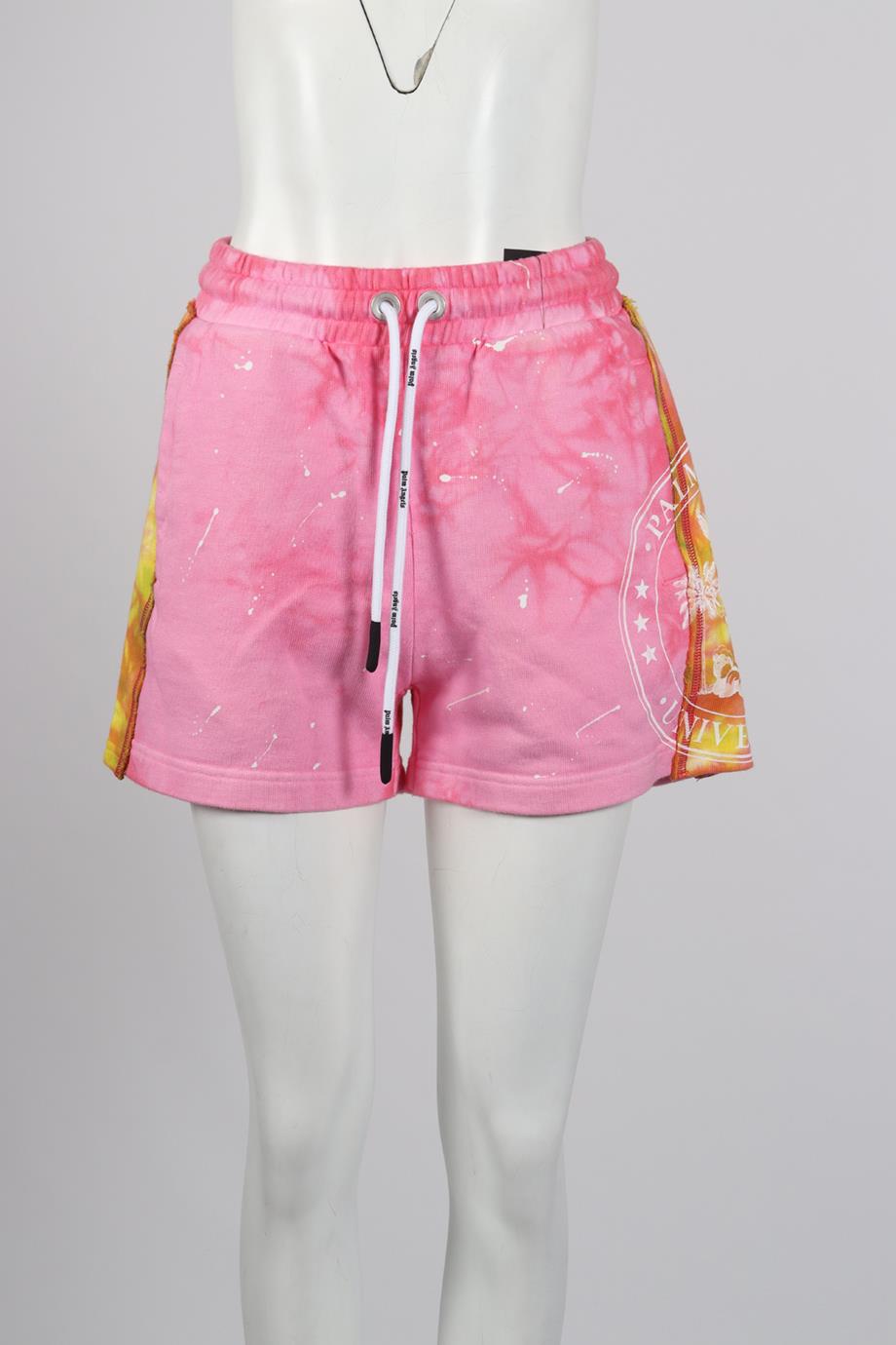 PALM ANGELS TIE DYED COTTON SHORTS SMALL