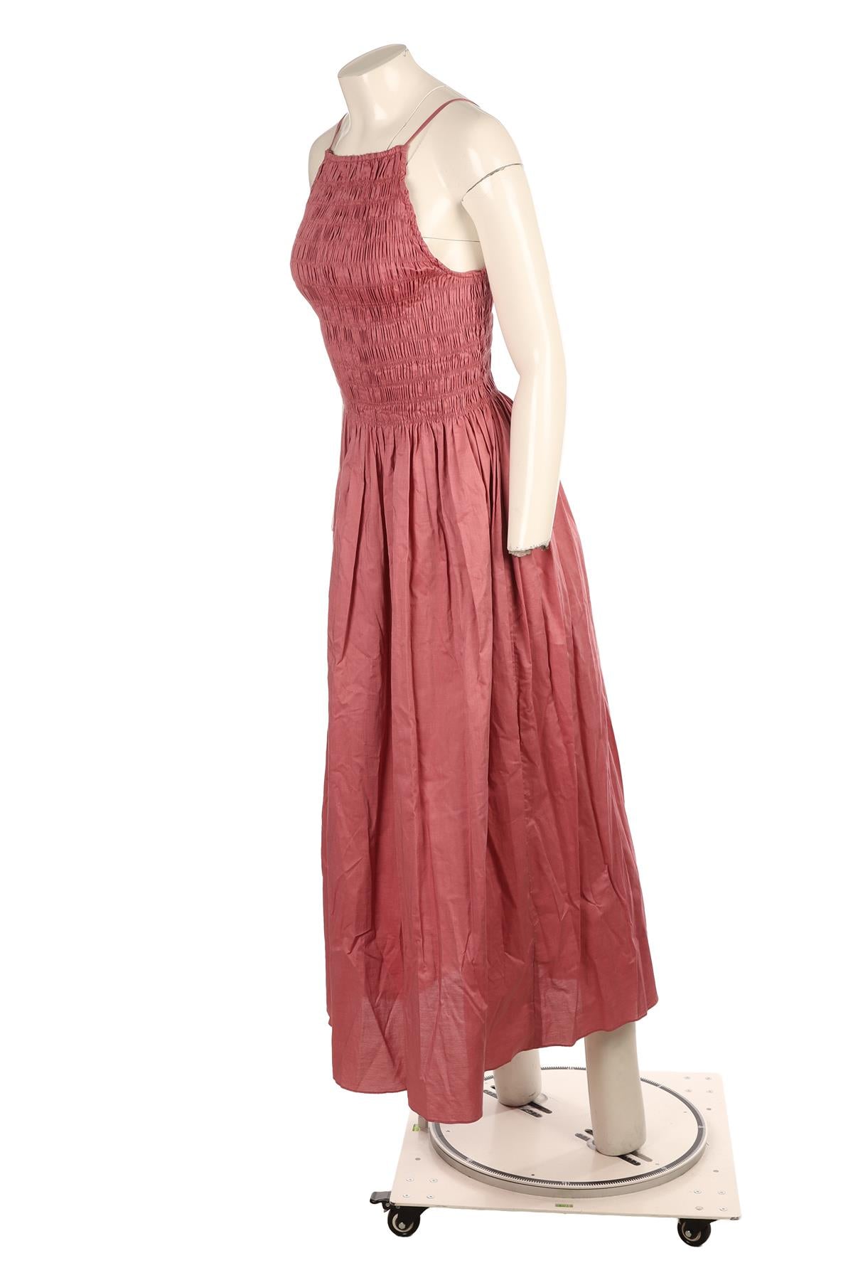 FAITHFULL PINK COTTON MAXI DRESS XSMALL