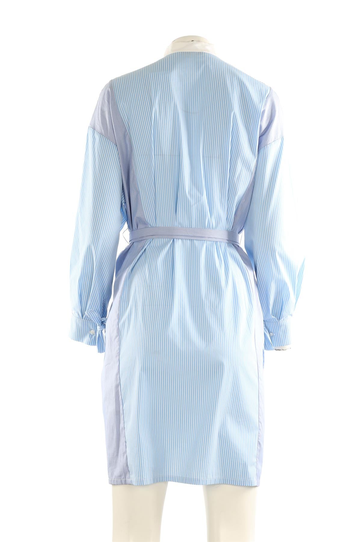 MAJE BLUE COTTON MINI DRESS 1 UK 8