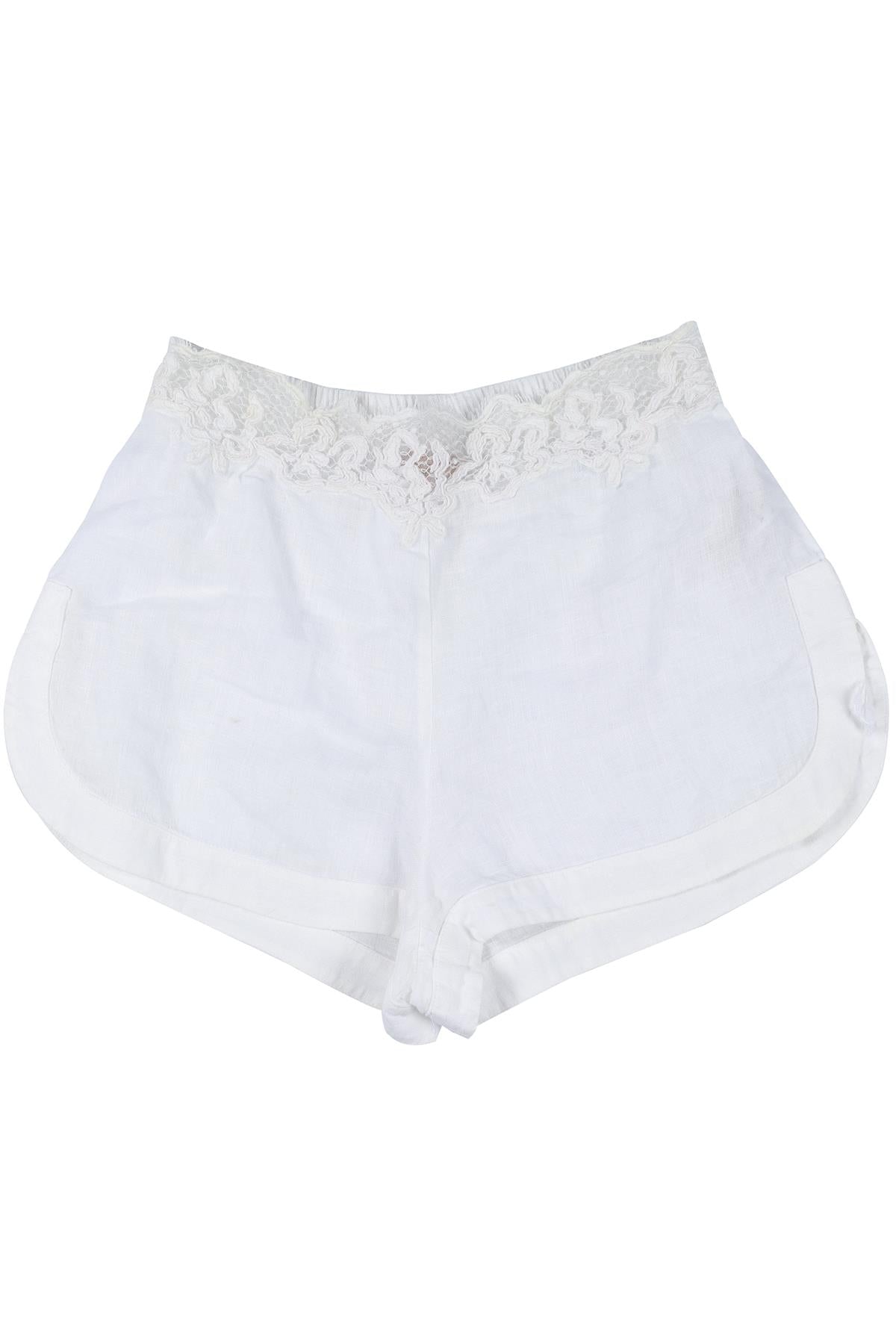 ERMANNO SCERVINO WHITE LINEN SHORTS IT 40 UK 8