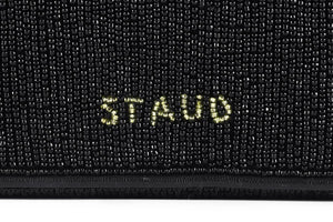 STAUD BLACK SEQUIN SHOULDER BAG