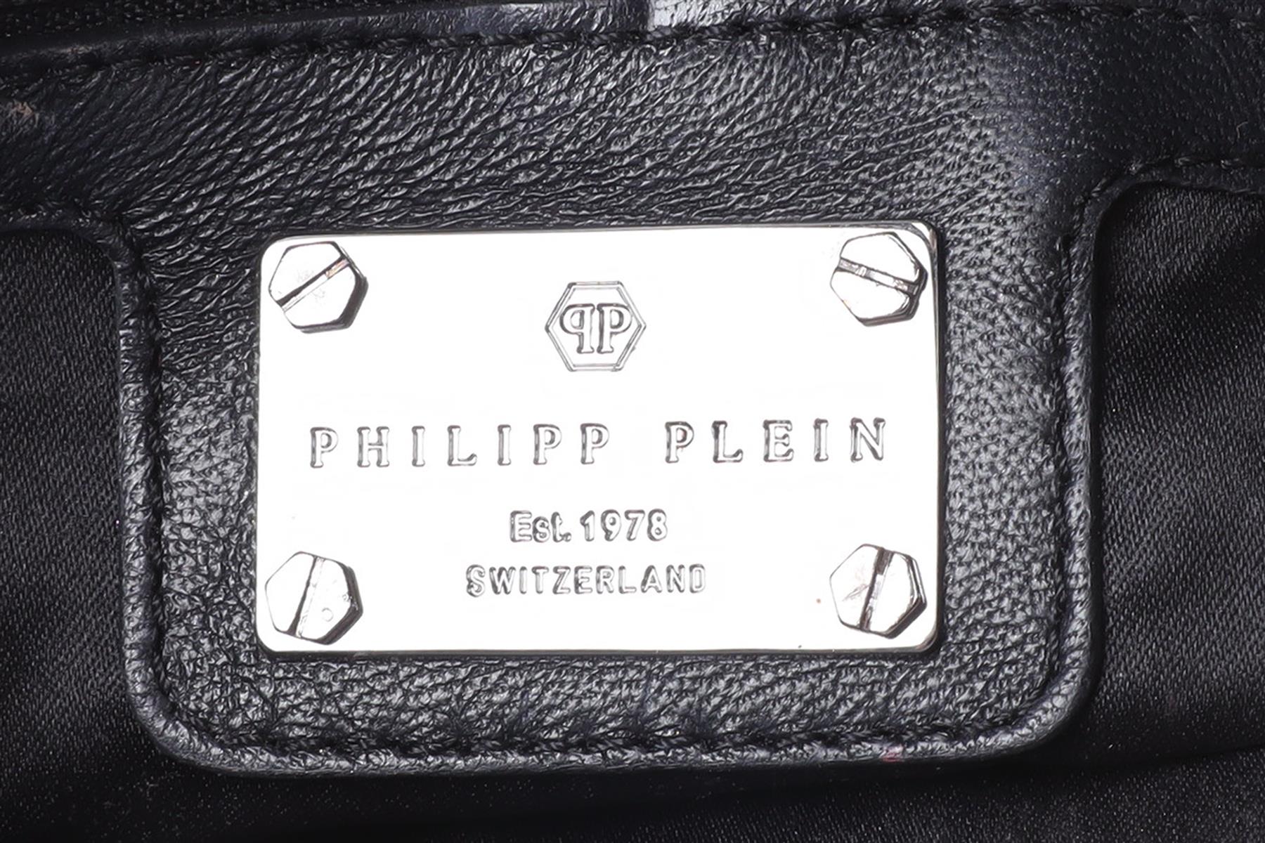 PHILIPP PLEIN BLACK LEATHER CLUTCH