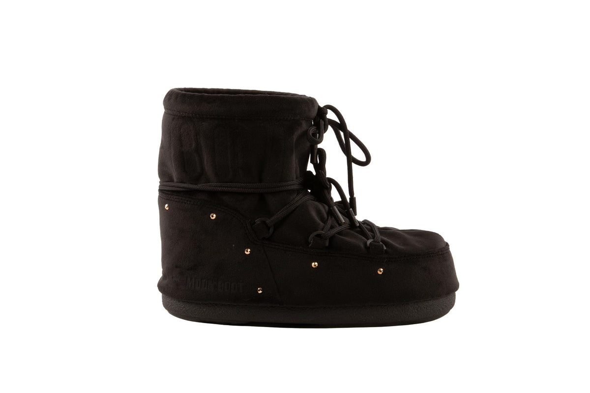 MOON BOOT BLACK VELVET BOOTS EU 39-40 UK 6-7 US 9-10