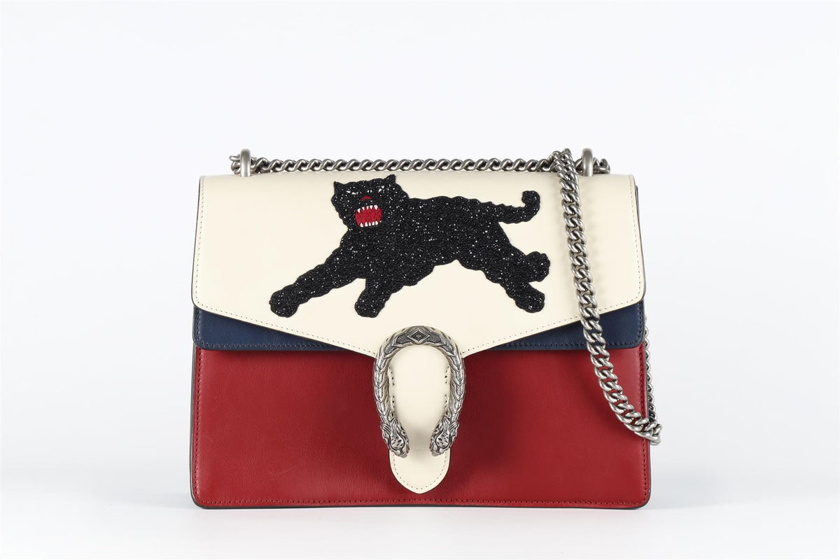 GUCCI RED DIONYSUS MEDIUM LEATHER SHOULDER BAG