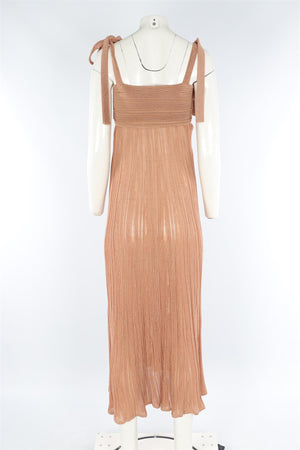 ZIMMERMANN TAN KNIT MAXI DRESS UK 10