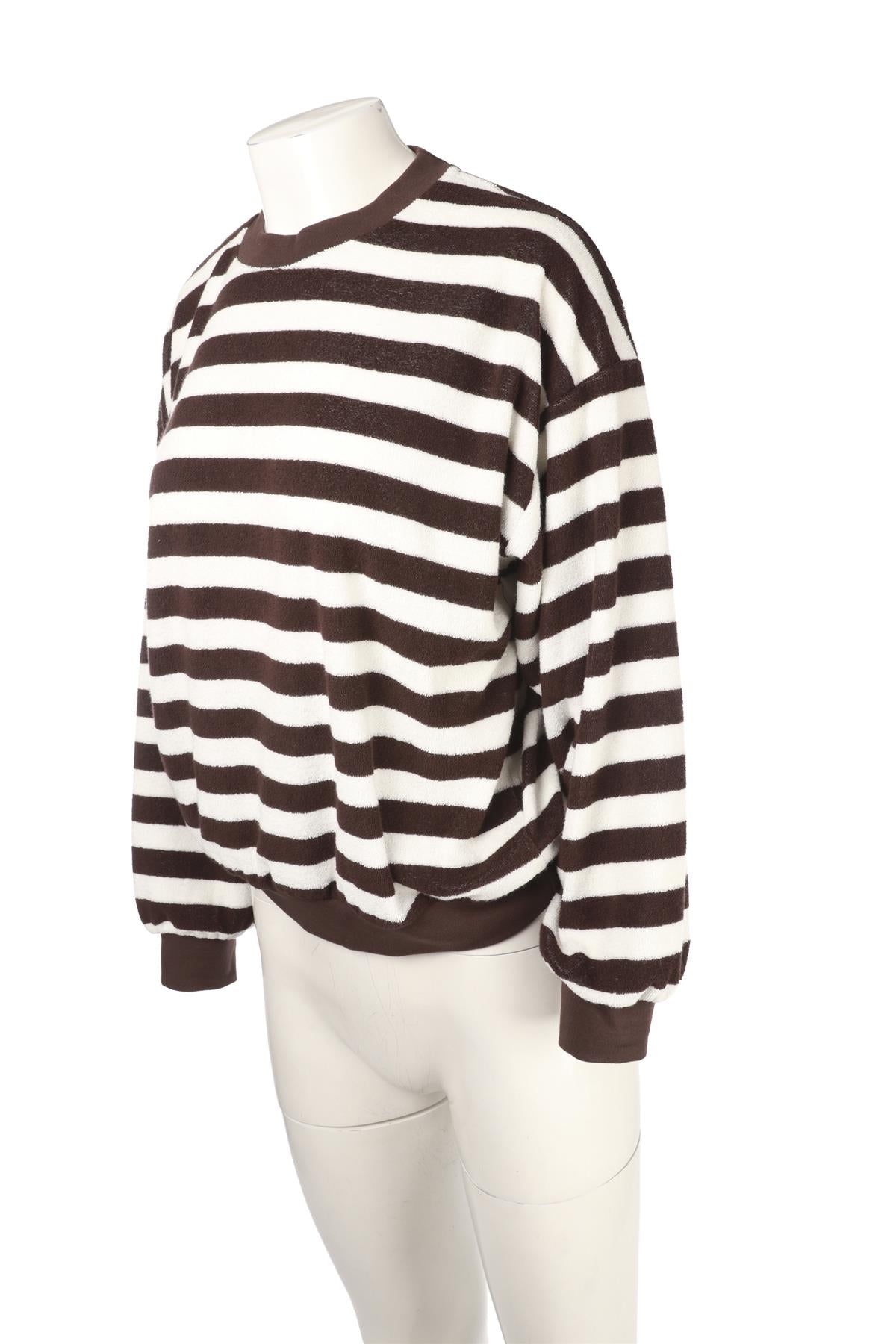 BROWN COTTON SWEATSHIRT