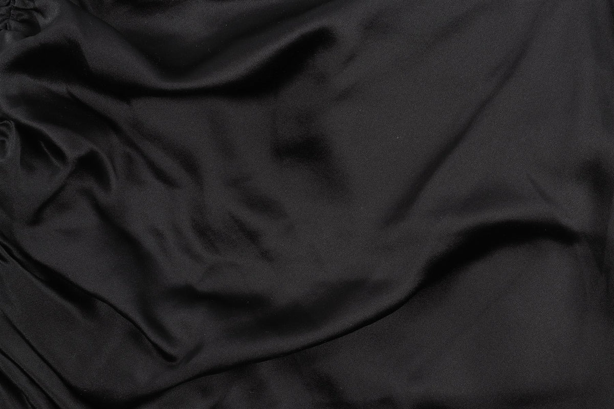 THE SEI BLACK SILK MINI SKIRT US 2 UK 6