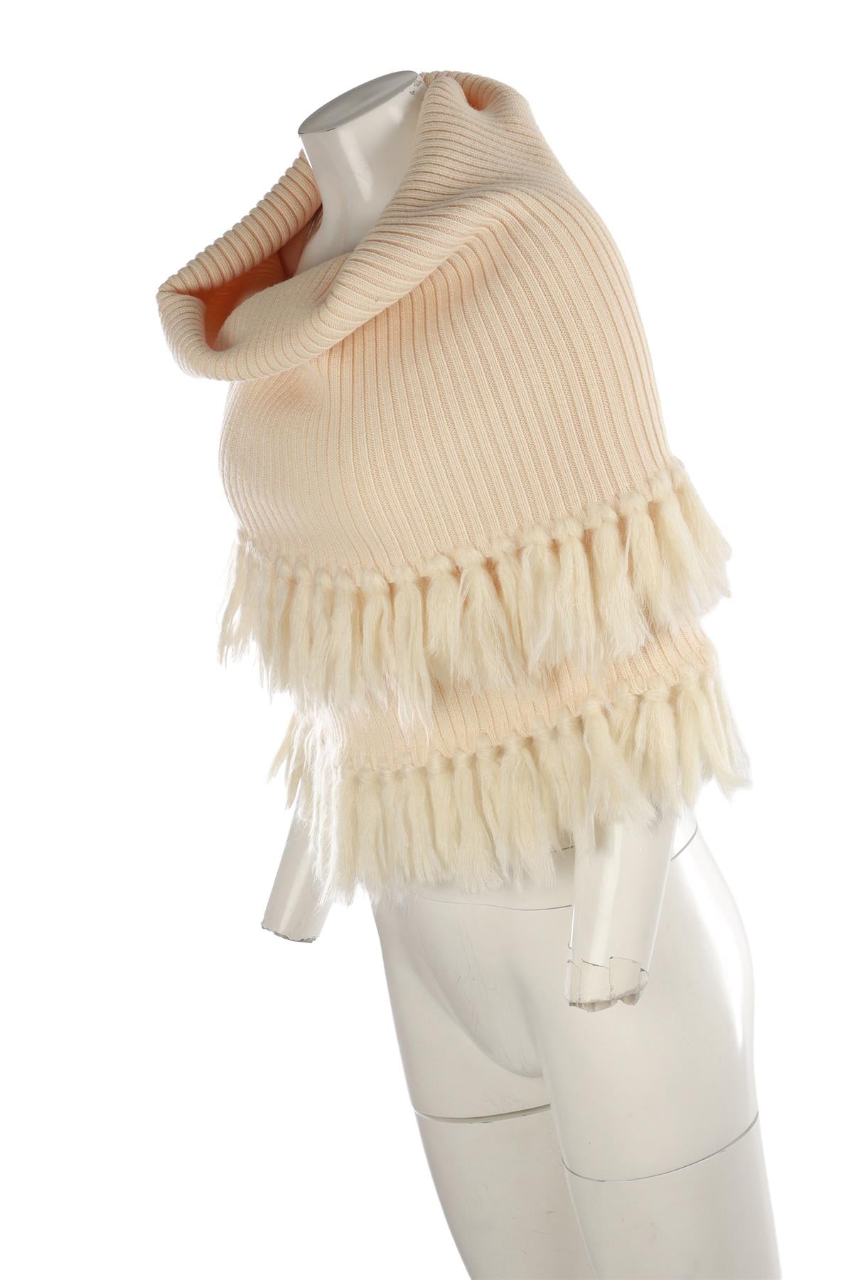 CHRISTIAN DIOR CREAM COTTON SCARF