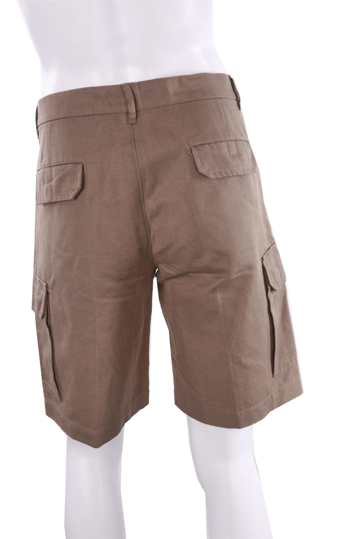 LORO PIANA BROWN MEN'S COTTON SHORTS IT 52 UK 36 FR 44