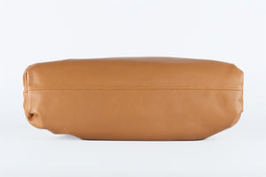 BOTTEGA VENETA BROWN POUCH LARGE LEATHER CLUTCH