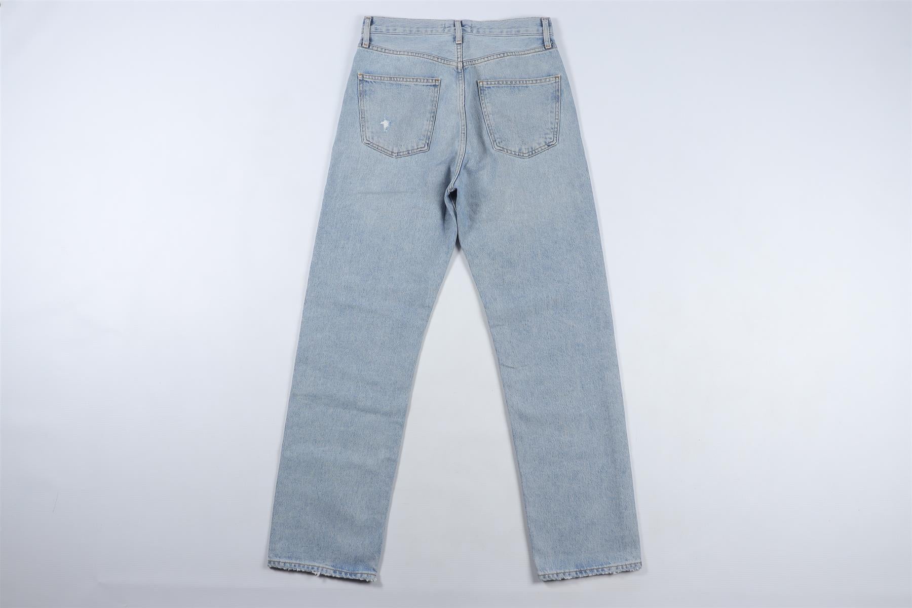 AGOLDE BLUE HIGH RISE STRAIGHT LEG JEANS W24 UK 6