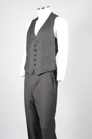 TOM FORD GREY WOOL THREE PIECE SUIT IT 48 UK 38