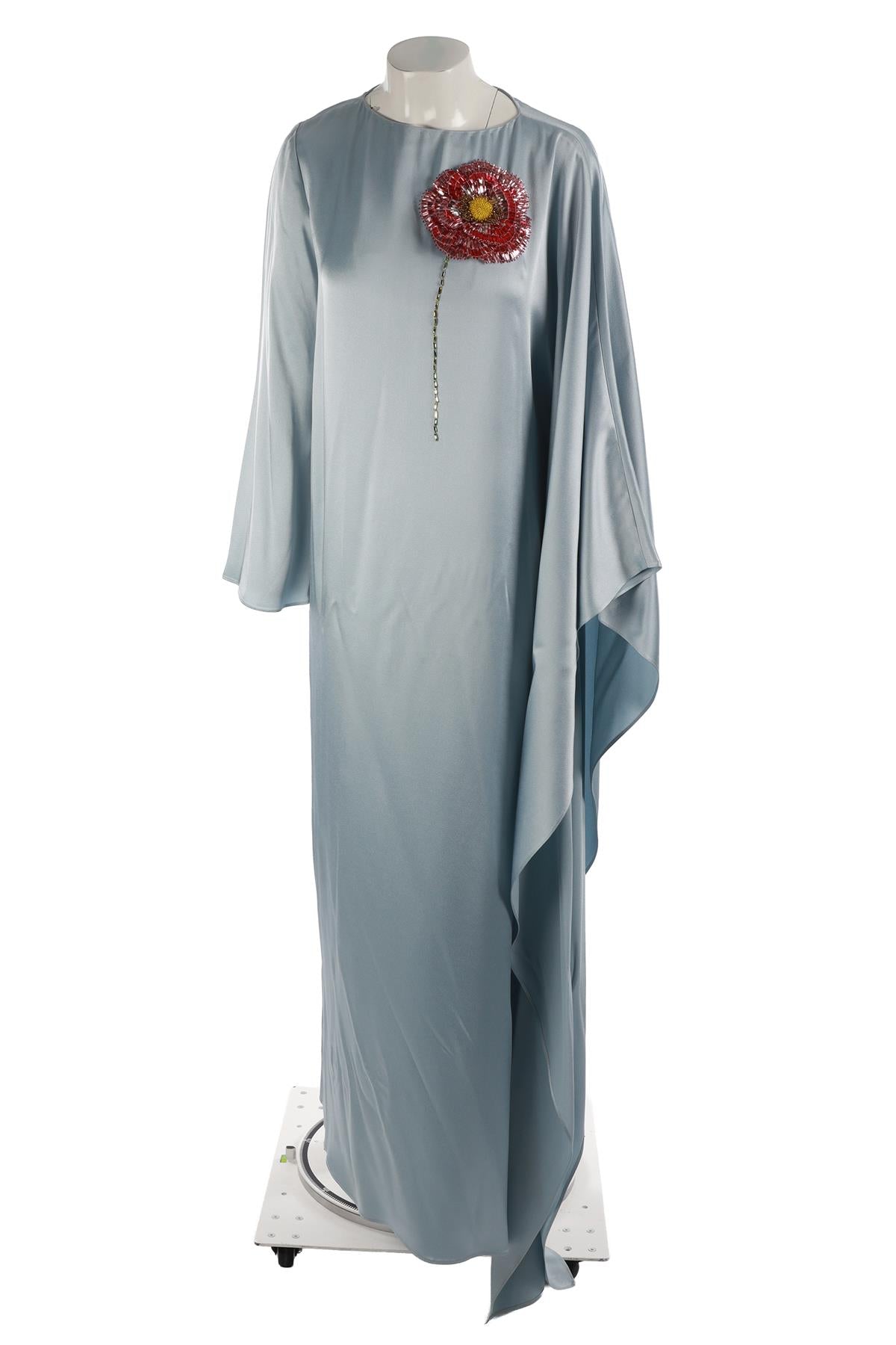 OSCAR DE LA RENTA BLUE 2022 SATIN GOWN SMALL